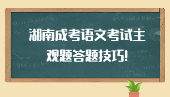 湖南成考語(yǔ)文考試